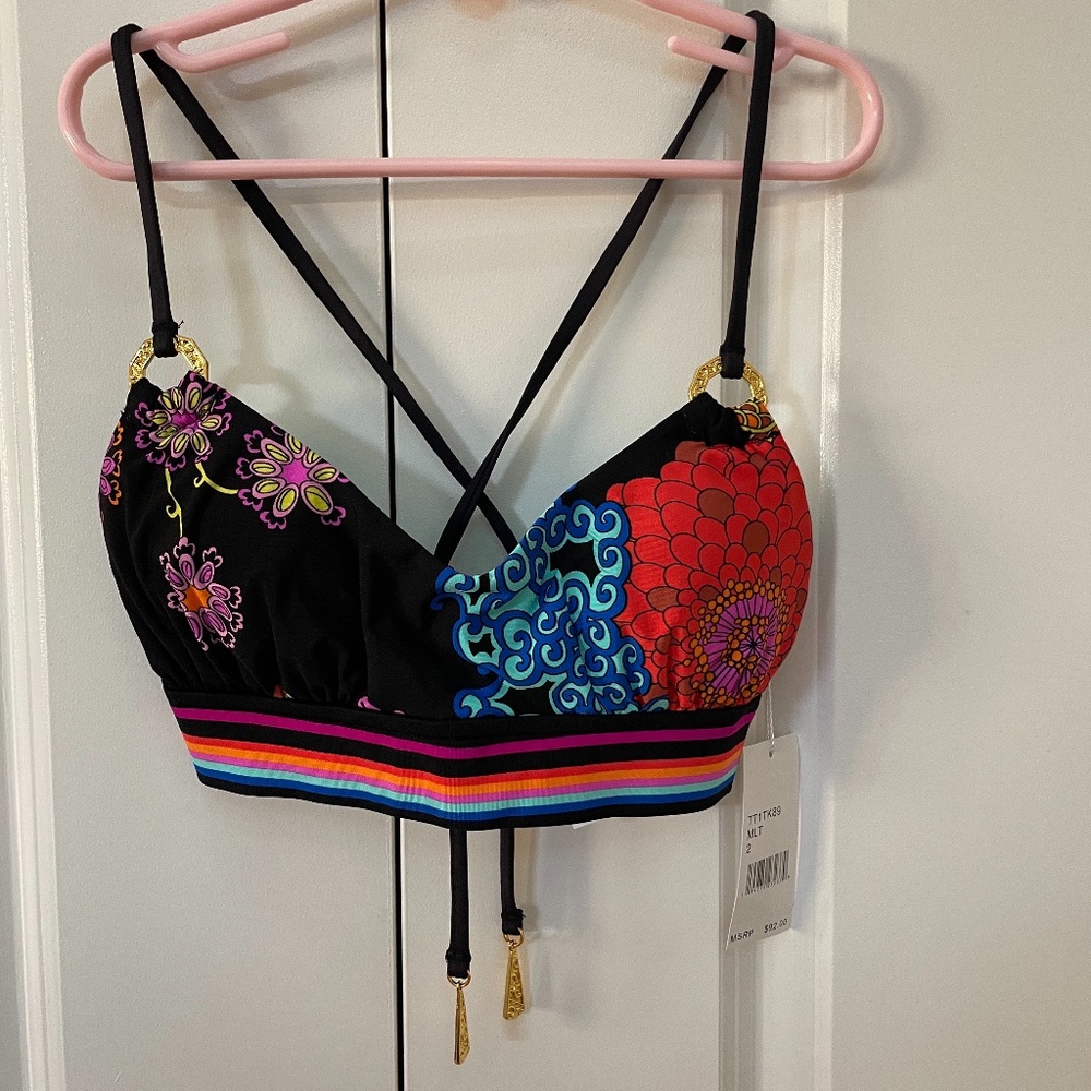 TRINA TURK Electric Reef Bralette Top
